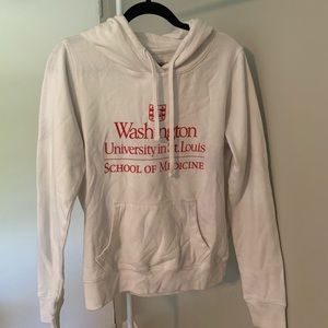 white Washu hoodie